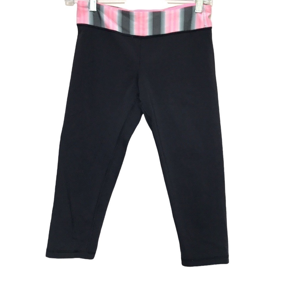 IVIVVA lululemon black pink band cropped leggings